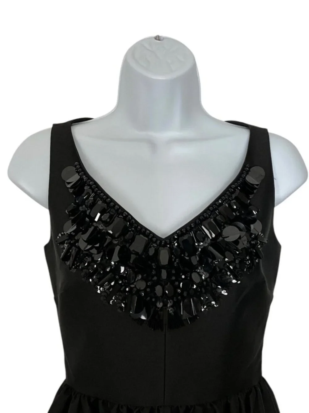 Kate Spade Embellished Cupcake Dress 0 Black Mini Sleeveless Pockets